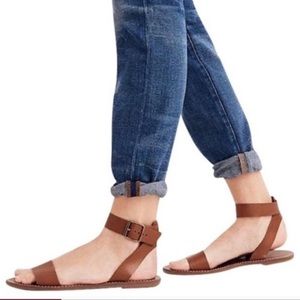 Madewell Boardwalk Brown Ankle Strap Sandal!